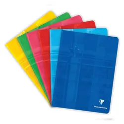 Clairefontaine 10x Hefte 17x22 90g 40Bl kar 4x4, sort.- Sortiert 37244C