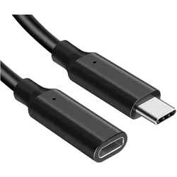 DLH Cee rallonge USB-C M vers USB-C F E-Mark (2 m, USB 3.2 Gen 2x2, 240 W), USB Kabel