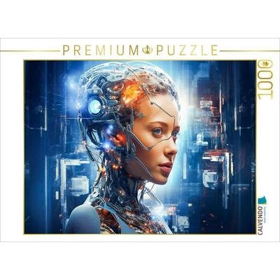 CALVENDO Puzzle Ein Motiv aus dem Kalender KI - Wie sich die künstliche Intelligenz selbst sieht | 1000 Teile Lege-Größe 64x48cm Foto-Puzzle für glück