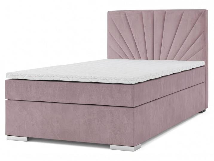 Xlmoebel Boxspringbett Rosa Boxspringbett für Einzelzimmer im modernen Design, Made in Europa