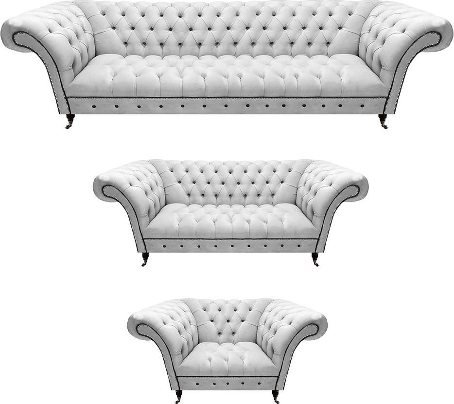 Design Möbel Chesterfield 3-delige moderne polstersofa set