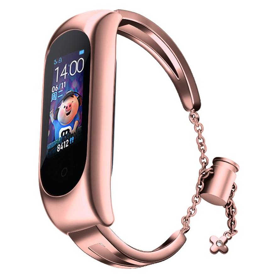 Hurtel Replacment metal band bracelet strap for Xiaomi Mi Band 6 / 5 / 4 / 3 pink (Edelstahl) (1404978613)