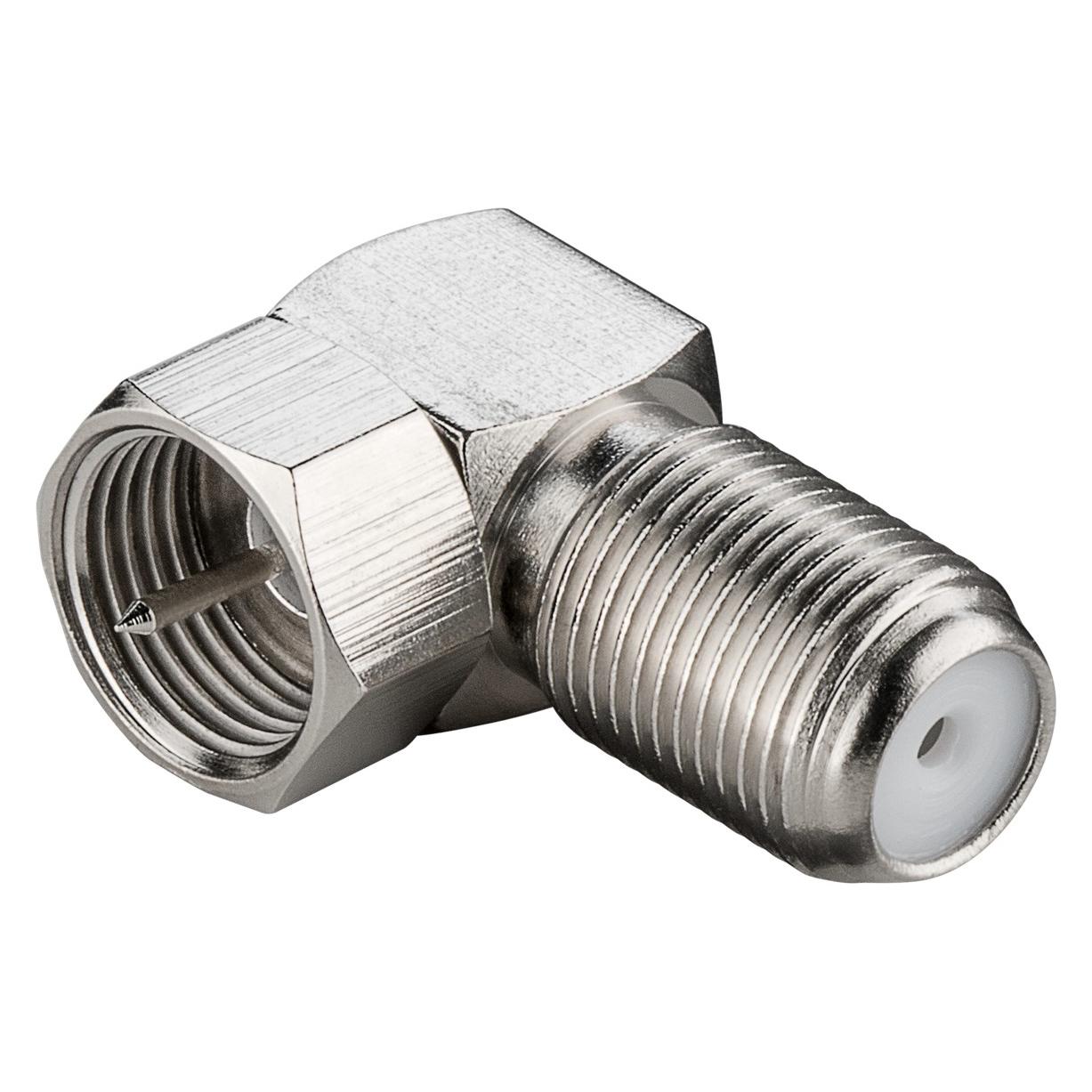 Goobay Verbinder:F-Stecker>F-Kupplung,90°Winkel (Stecker und Verbinder) (67316)