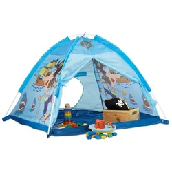 Relaxdays Spielzelt Pirat in Blau Blau,Dunkelblau,Hellblau