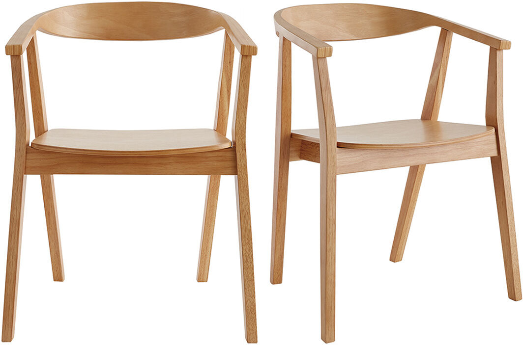 Miliboo Skandinavische Stühle aus Holz (2er-Set) BAHIA
