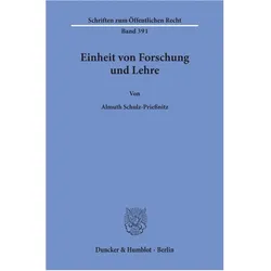 Einheit von Forschung und Lehre., Fachbücher von Almuth Schulz-Priessnitz