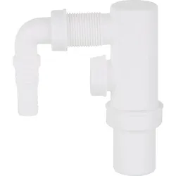 Waschmaschinen-Siphon DN40, Kunststoff weiss