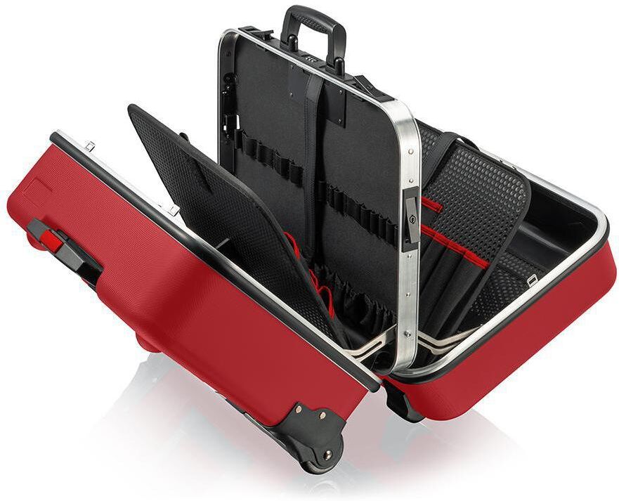 Werkzeugkoffer KNIPEX "BIG Twin Move RED, Elektro, leer", rot, B:52cm H:43,5cm T:29cm, ABS-Kunststoff, Aufbewahrungsboxen, Werkzeugkoffer rot Einheitsgröße