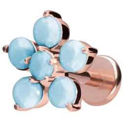 Titan Labret mit Push Fit BLUME + SYNTHETISCHE TÜRKISE