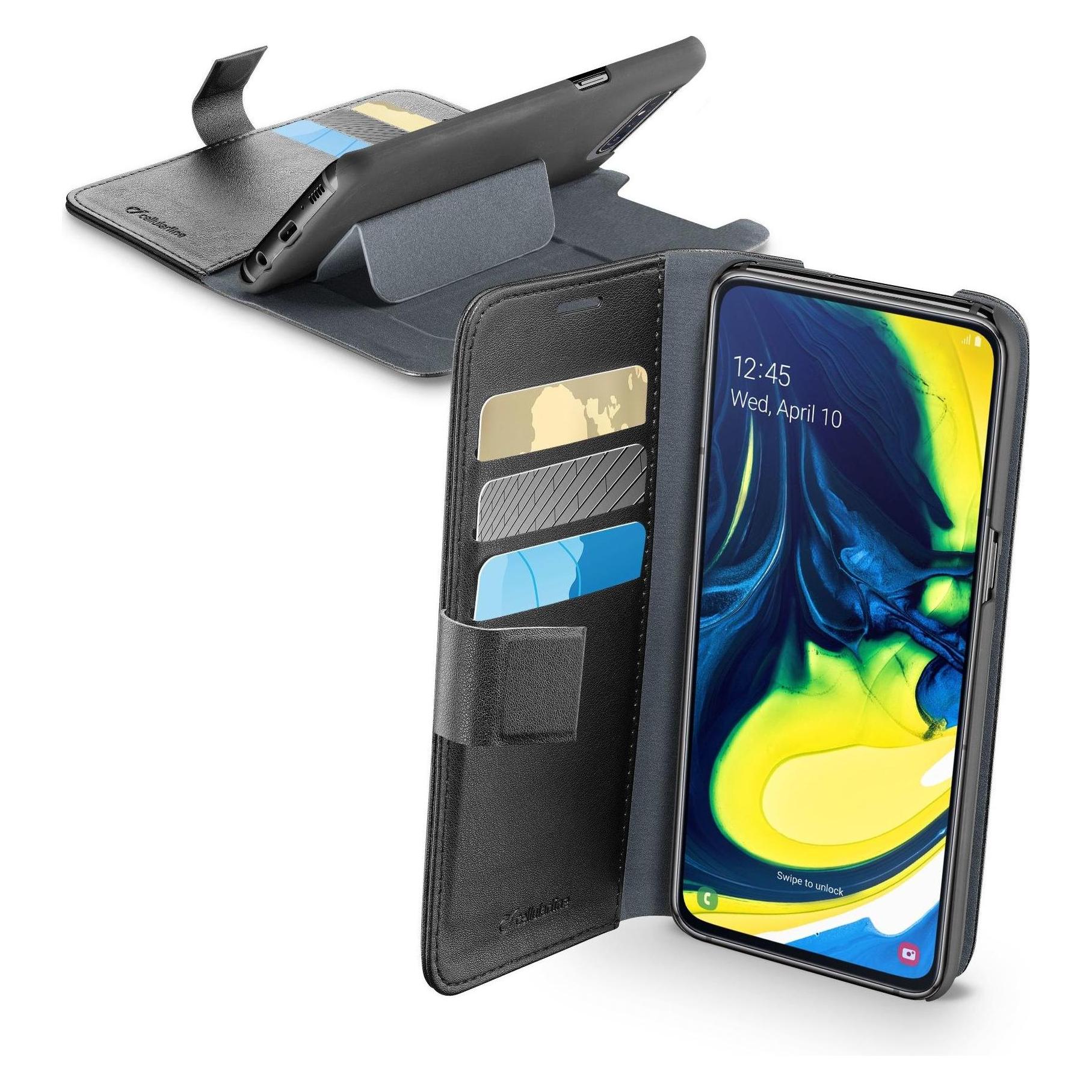 Cellularline Agenda flip case for A80, black (Samsung Galaxy A80) (8018080350641)