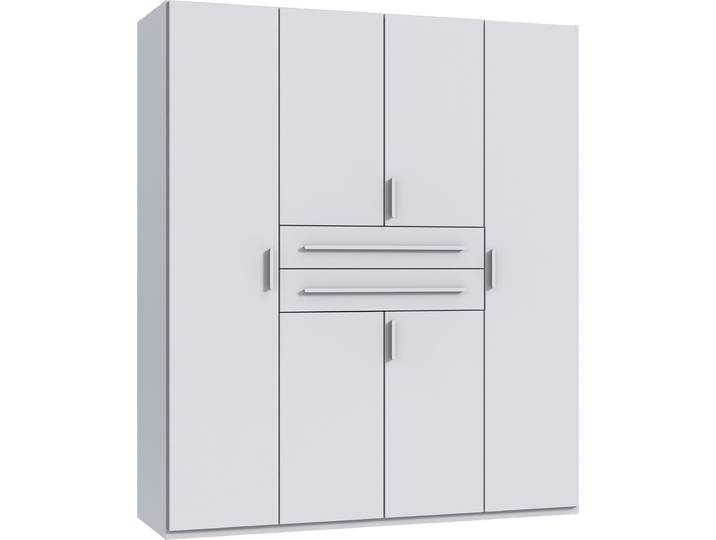 Drehtürenschrank WIMEX Digit, erhältlich in den Breiten 180cm, 225cm oder 270cm , weiss (weiß), B:180cm H:208cm T:58cm, Holzwerkstoff, Schränke, Drehtürenschrank, Kleiderschrank inkl. zwei Schubkästen in zentraler Höhe