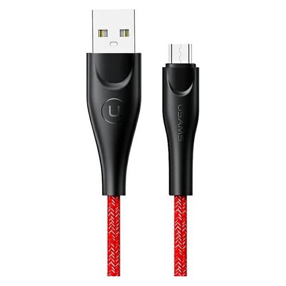 Usams Kabel pleciony U41 microUSB 3m 2A czerwony/red SJ399USB02 (US-SJ399) Fast Charge (3 m, USB 1.0) (6958444983639)