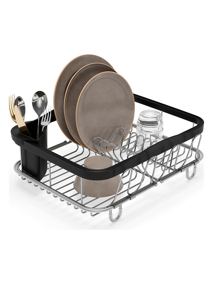 umbra Abtropfgestell ''Sinkin'' in Schwarz/ Nickel - (B)36 x (H)14 x (T)28 cm - onesize