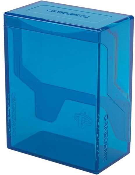 Gamegenic Bastion 50+ XL Deck Box: Blue for Card Game Accessories, Double-Sleeved Cards, Secure Click-Lock Closure, Blue Finish, 50+ XL Size