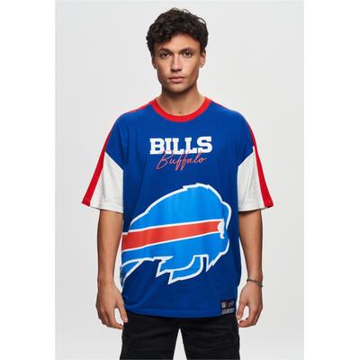 T-Shirt RECOVERED "NFL Bills Buffalo Cut and Sew Oversized", Herren, Gr. 3XL, blau, 100% Baumwolle, bedruckt, normal, Rundhals, Shirts T-Shirt, für alle Buffalo Bills-Fans