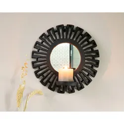 designline »Aztec« Spiegel Kerzenhalter schwarz
