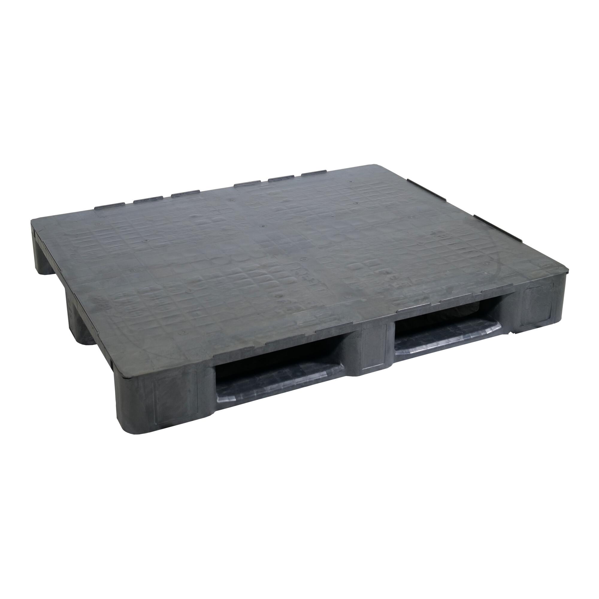 HMH Schwerlastpalette geschlossen Industriemaß 3 Kufen schwarz 1250 kg Traglast ; E. S. B. (SPFIG7O145K3OX9005R)