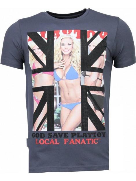 Local Fanatic God save playtoy rhinestone t-shirt