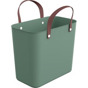 Rotho Einkaufskorb Albula Multibag Style, Mistletoe green, aus Kunststoff, bis 40 kg, 25 Liter