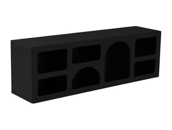Console, Black, 160 x 51 x 40 Made from 100% Melamine Coated Particle Board Perfect for Modern Home Office & Study Spaces, Elegant and Functional Design