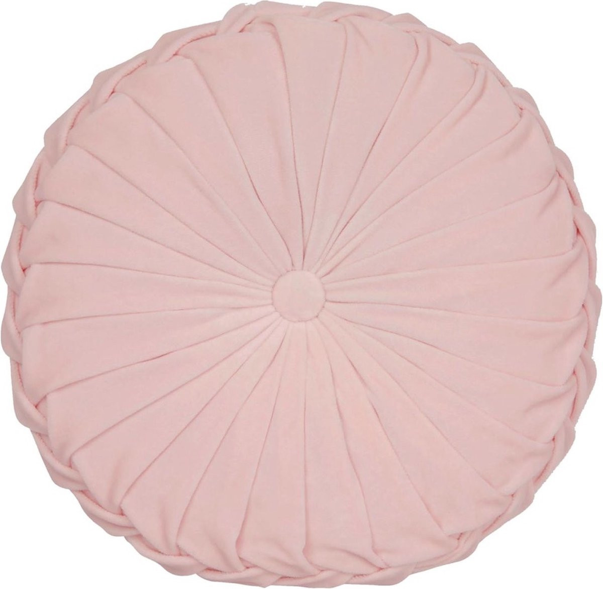 Laura Ashley Rosanna rond sierkussen van velours - Blush - 35 cm