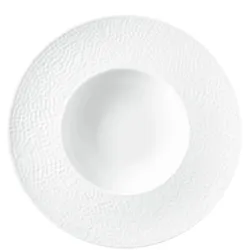 10x Pastateller 27cm in weiß mit Schlagmuster, 380ml