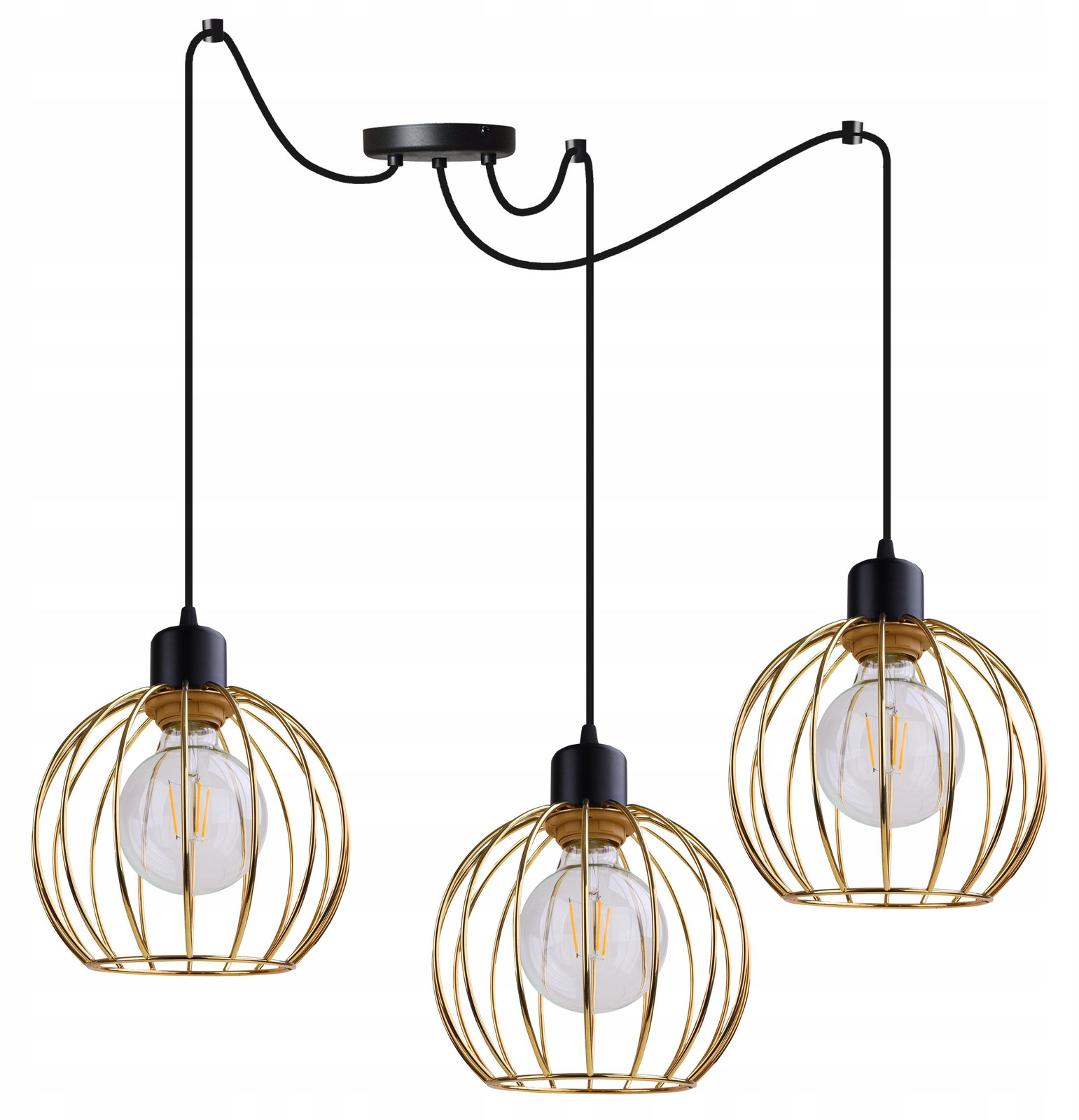 Light Hom Gouden Spinnenweb Plafondlamp in Industriële Stijl