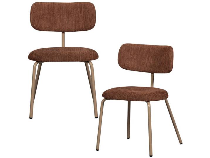 Stuhl-Set Travis Braun/Beige B: 48cm