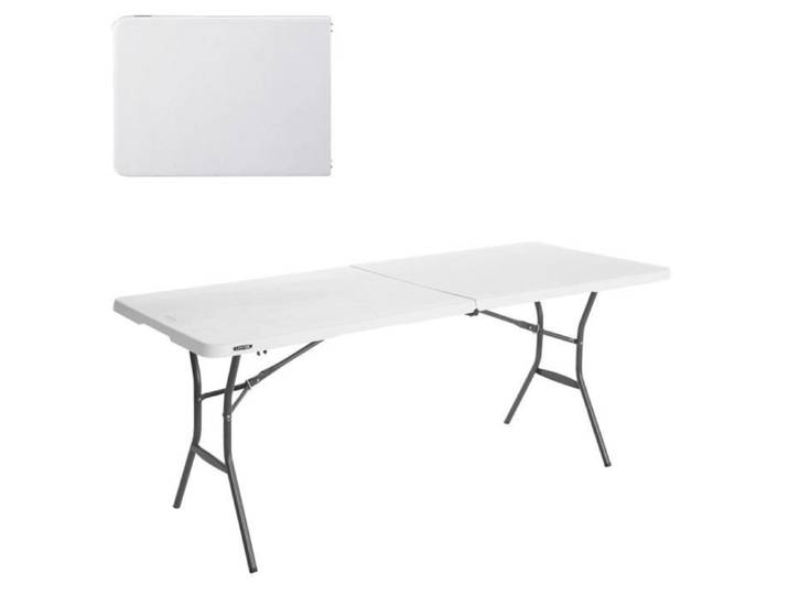 Table pliante - LIFETIME - 184x76x73 5 cm - Ultra résistante - Pliable - Extérieur