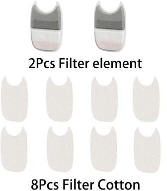 Uplifted Finds 6 Layer Stainless Steel Cat Water Fountain Replacement Filters 2 Filters 8 Sponges