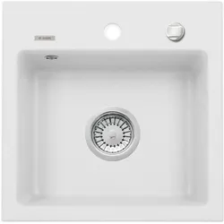 Deante, Spülbecken, ZORBA GRAN SINK 44X44X18 ZQZ A103 WHT (Einbauspüle, 33 cm, 44 cm)