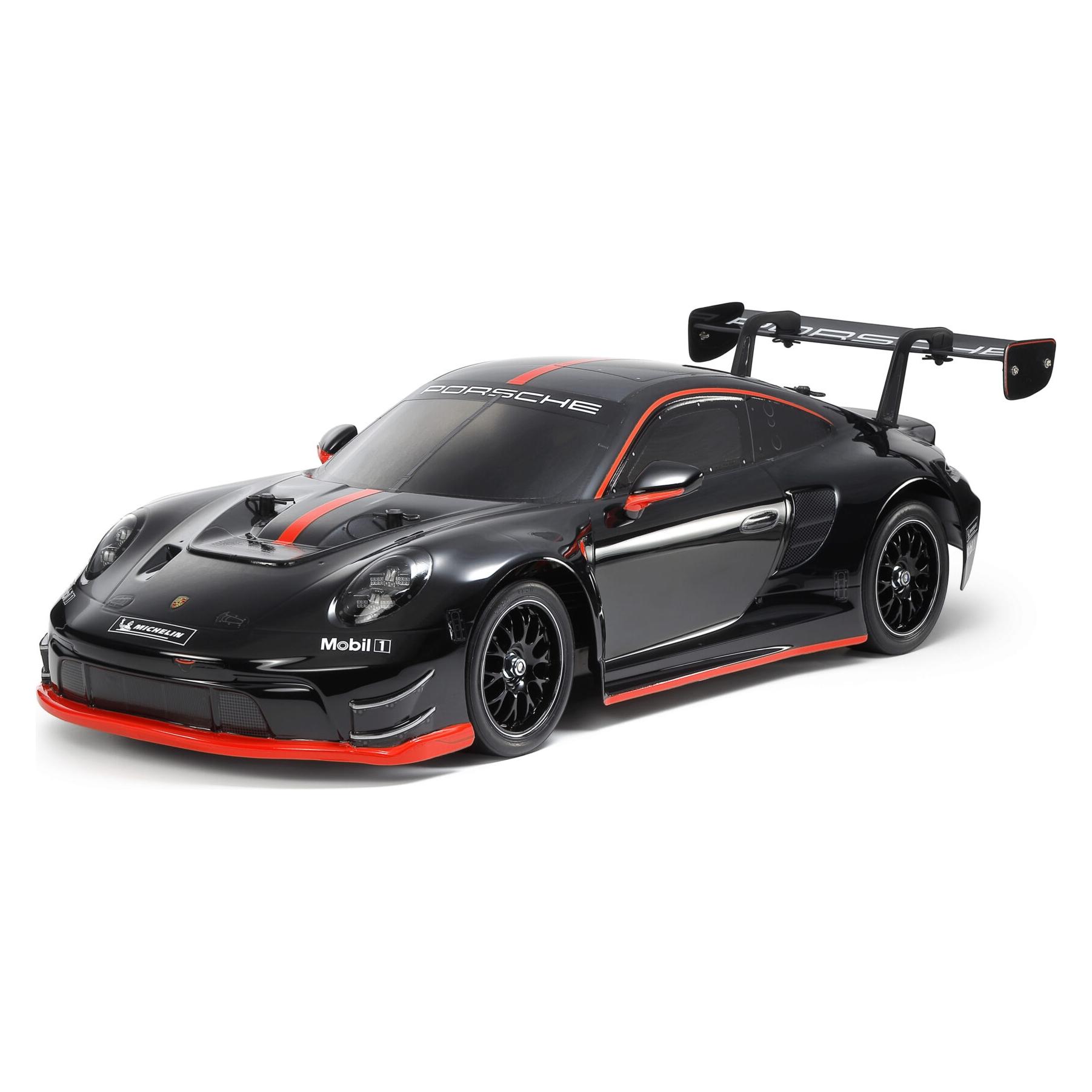 Tamiya Porsche 911 GT3 R (992) Black Painted Body (TT-02) (Kit) (47512-600)