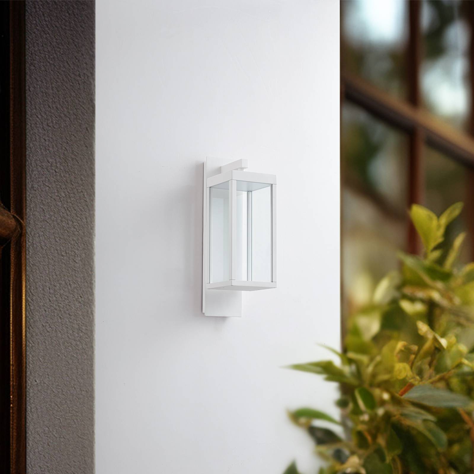 LED Aussenwandleuchte Ferdinand Lucande, weiß / opal, Aluminium, Modern, LED Wandleuchte außen