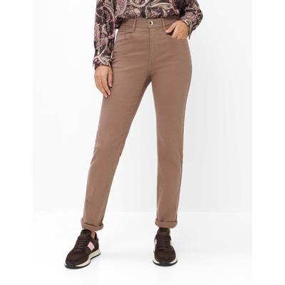 5-Pocket-Jeans BRAX "Style MARY", Damen, Gr. 34K (17), Kurzgrößen, taupe, Denim/Jeans, 96% Baumwolle, 4% Elasthan, Jeans 5-Pocket-Jeans