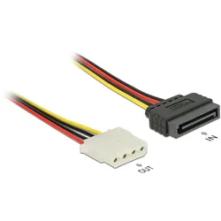 Delock Stromkabel SATA 15 Pin Stecker > 4 Pin Buchse 100 cm