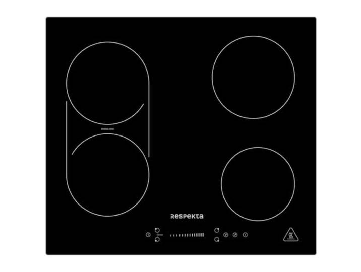 Respekta Rahmenloses Induktionskochfeld autark/Einbaukochfeld induktiv mit 4 Platten / 9 Leistungsstufen/Touch Control/Timer/Kindersicherung / 59 cm/in schwarz/KM 6600IB-28