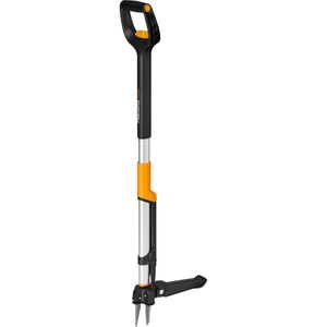 Fiskars Unkrautstecher X-series 1080510, 1020125, mit 4 Stahlklingen, Kunststoffgriff, Teleskopstiel 100 - 120cm