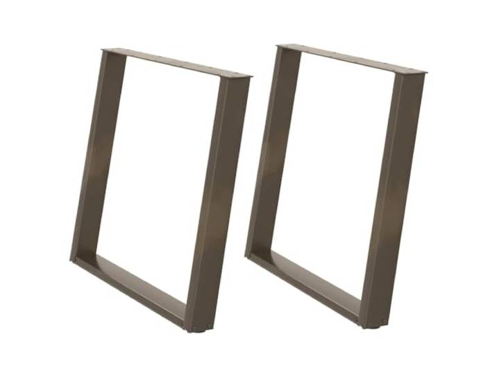 hliofuir Esstischbeine U-Form 2er Set Metall Tischkufen 100x73 cm Robuste 80 Grad Konstruktion für schwere Platten im Esszimmer und Büro. Inklusive Verstellfüßen und Schrauben zur Montage.
