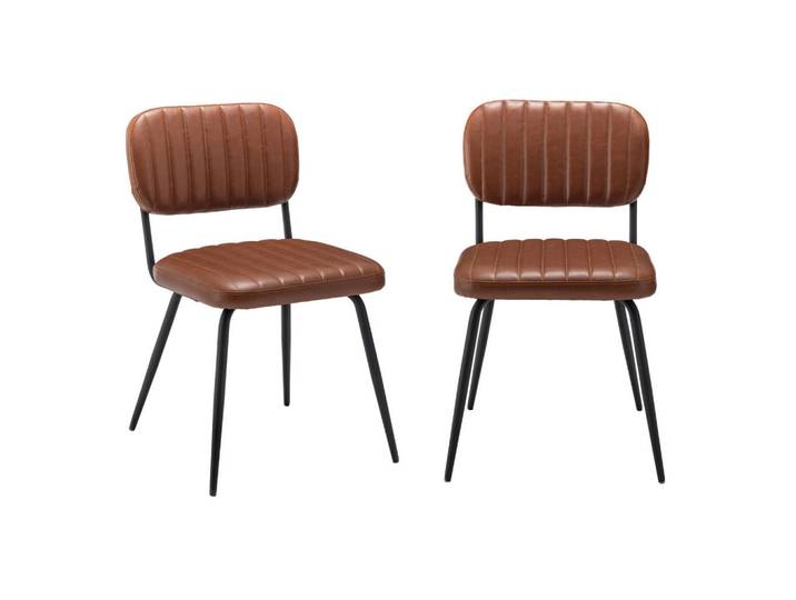 Calicosy Esszimmerstühle (2er-set) braun sparte 56/45/79 cm, Braun, 45x79x56 cm, Esszimmer, Stühle
