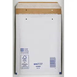 aroFOL® DOUBLE 3/C Luftpolstertaschen für DIN B5 grauweiß