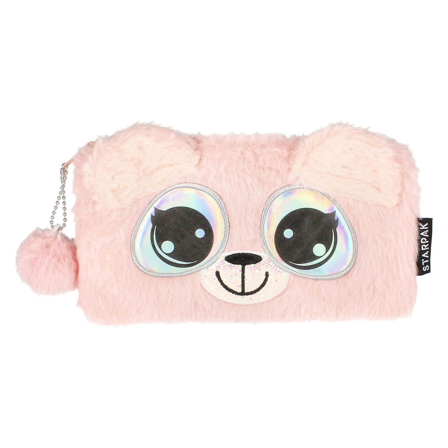 Rarewaves Federmäppchen Plüsch Rosa Bär (STK SAS13)