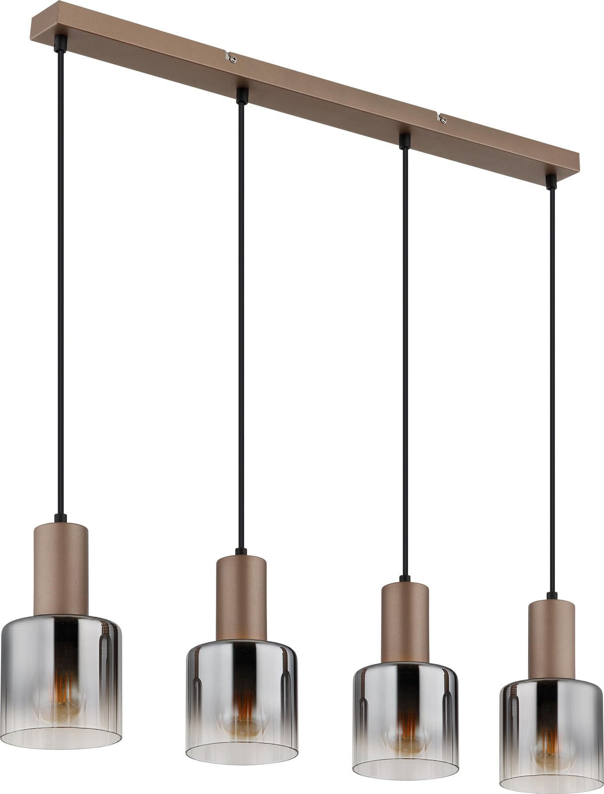 Globo Walton Hanglamp 4-lichts Bruin - 54318-4H