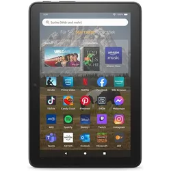 Amazon Fire HD 8 2022 (8", 64 GB, Schwarz), Tablet, Schwarz