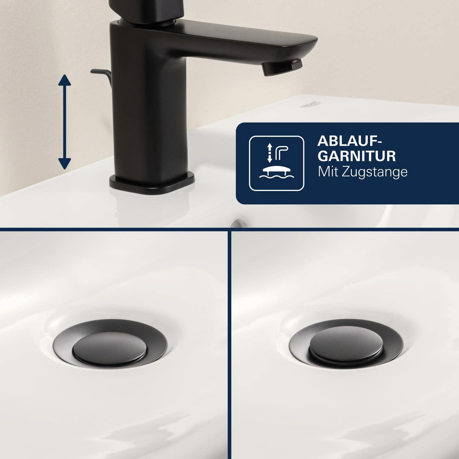 Grohe Get Einhand-Bidetbatterie, Badarmaturen, 328852430, matt black