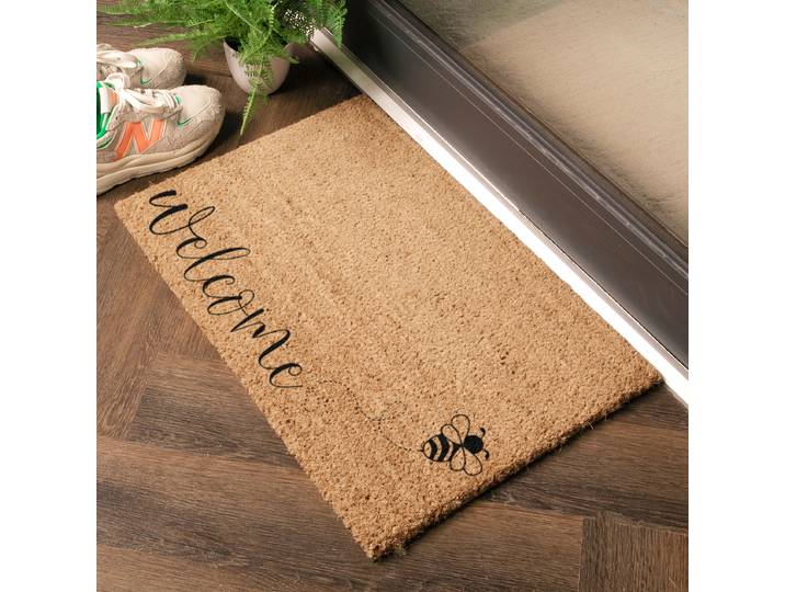 Fußmatte TYPO-WELCOMEBEE 40 x 1 x 60cm Braun