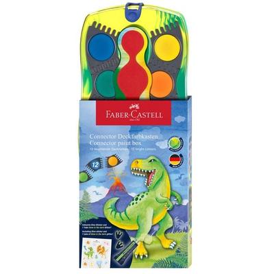 Faber-Castell Farbkasten Connector 12 Farben Dino