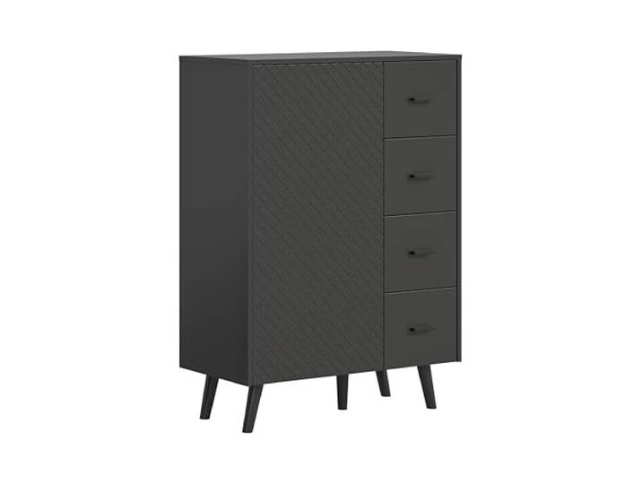 xonox.home Wohnen Linea X84C2902 Kommode Sideboard Schrank in grau matt tiefzieh, in ca. 84x114x37 cm