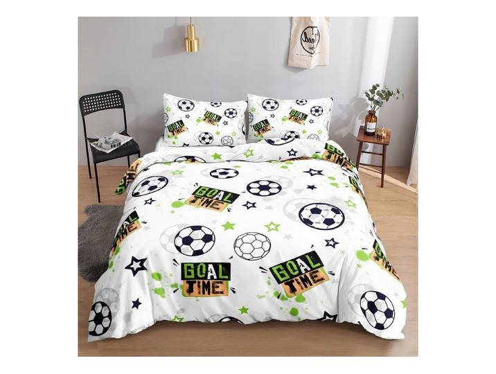 LuxusKollektion Kinderbettwäsche Bettwäsche-Set Fußball Graffiti 155x220cm