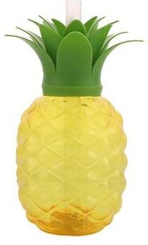 Universal Stock StrawBerry Bliss Fruit Straw Cup Cute Water Bottle For Kids & Adults pineapple