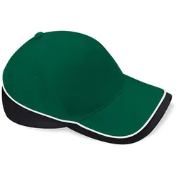 Beechfield Unisex Teamwear Competition Kappe Klassische Cap B171 bottle green/black/white one size